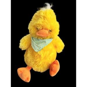 FAO SCHWARZ Fuzzy Duck Chick Plush 16" Yellow VTG Easter Baby Gift